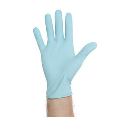 O&M Halyard Inc Exam Glove Blue Nitrile® Small NonSterile Nitrile Standard Cuff Length Textured Fingertips Blue Not Chemo Approved - M-379398-4384 - Case of 1000