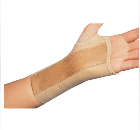 DJO Wrist Brace ProCare® Low Profile / Contoured / Wraparound Aluminum / Cotton / Elastic Left Hand Beige Large