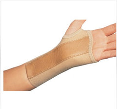 DJO Wrist Brace ProCare® Low Profile / Contoured / Wraparound Aluminum / Cotton / Elastic Left Hand Beige X-Large