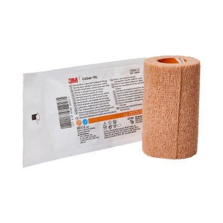 3M Cohesive Bandage 3M™ Coban™ LF 4 Inch X 5 Yard Standard Compression Self-adherent Closure Tan Sterile