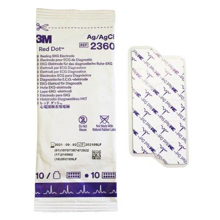 3M ECG Snap Electrode 3M™ Red Dot™ Resting Radiolucent 100 per Pack