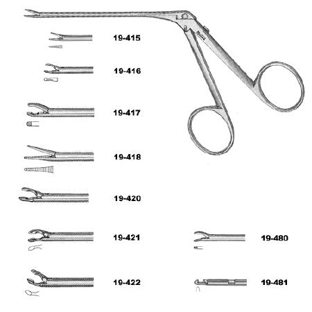 Miltex Ear Forceps Miltex® Miltex 2-3/4 Inch Length OR Grade German Stainless Steel NonSterile Finger Ring Handle Straight Fine 0.75 mm Cups - M-387313-4799 - Each