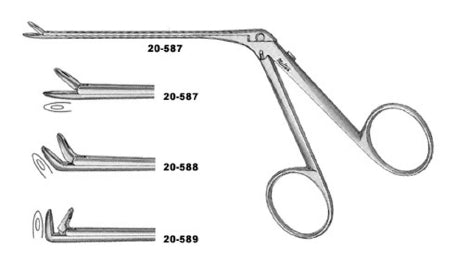 Ethmoid Forceps 3-3/4 Inch Length Pediatric / Fenestrated / 45 Degrees