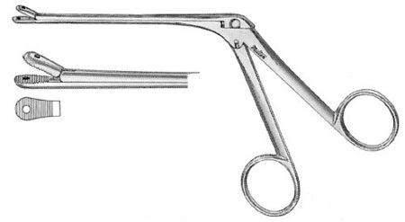 Miltex Sponge / Fragment Forceps Miltex® Ferris-Smith 4-1/8 Inch Length OR Grade German Stainless Steel NonSterile NonLocking Finger Ring Handle Straight 6 X 8 mm Serrated Fenestrated Jaws - M-387336-3502 - Each