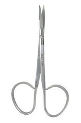 Dissecting Scissors Miltex® Kaye 4-1/4 Inch Length OR Grade German Stainless Steel NonSterile Ribbon Style Finger Ring Handle Curved Blade Blunt Tip / Blunt Tip