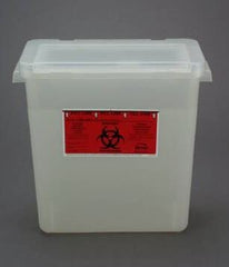 Bemis Healthcare Sharps Container Bemis™ Sentinel 13-1/2 H X 13-7/8 L X 6-7/8 W 3 Gallon Translucent Base / Translucent Lid Horizontal Entry Flap Lid