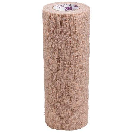 3M Cohesive Bandage 3M™ Coban™ LF 6 Inch X 5 Yard Standard Compression Self-adherent Closure Tan NonSterile