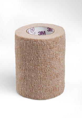 3M Cohesive Bandage 3M™ Coban™ LF 3 Inch X 5 Yard Standard Compression Self-adherent Closure Tan Sterile