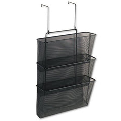 Fellowes® Mesh Partition Additions Three-File Pocket Organizer, 12 5/8 x 16 3/4, Black