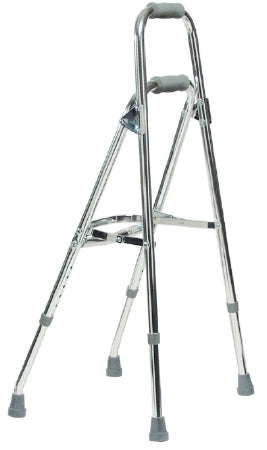 Graham-Field Side Step Folding Walker Adjustable Height Lumex® Walkane Aluminum Frame 300 lbs. Weight Capacity 29-1/2 to 34-1/2 Inch Height