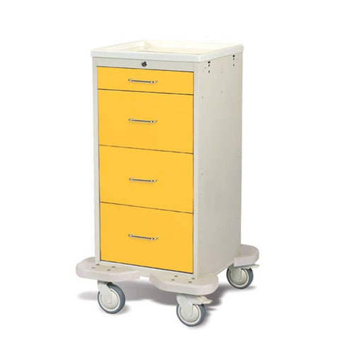 4-Drawer Classic Isolation Carts 4-Drawer (one 3", three 9") ,1 Each - Axiom Medical Supplies