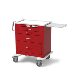 4-Drawer Heavy-Duty Steel Emergency Cart with Accessory Package 4-Drawer with Accessory Pkg • 36"H ,1 Each - Axiom Medical Supplies