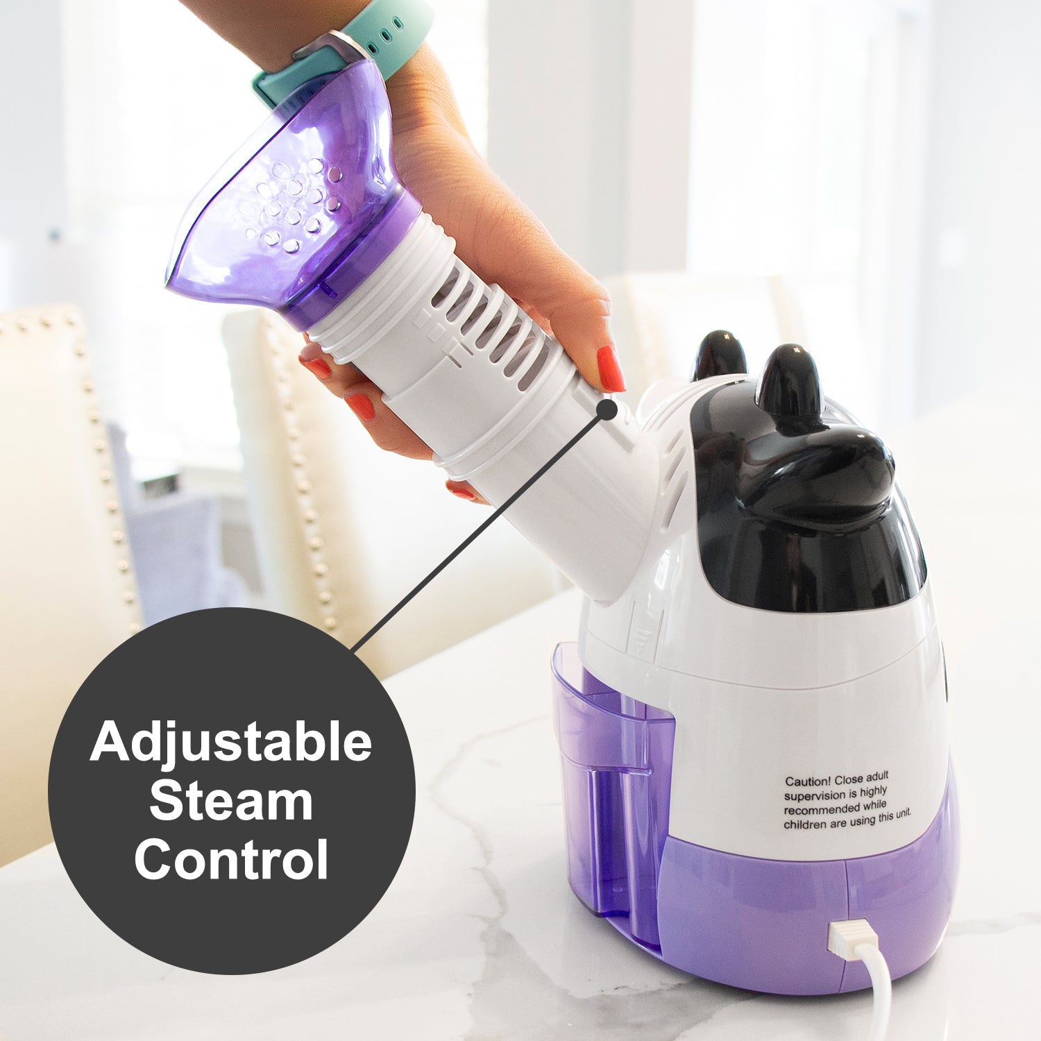 HealthSmart Margo Moo Steam Inhaler Vaporizer for Kids AM-40-750-000 Axiom Medical Supplies HealthSmart Margo Moo Steam Inhaler Vaporizer for Kids AM-40-750-000 Axiom Medical Supplies