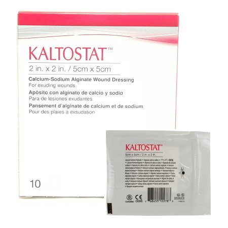 Convatec Calcium Alginate Dressing Kaltostat® 2 X 2 Inch Square Calcium Alginate Sterile