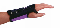 Patterson Medical Supply Wrist Brace Rolyan® D-Ring™ Aluminum / Polyester / Cotton / Foam / Polyester Right Hand Purple Large