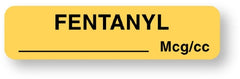 United Ad Label Drug Label UAL™ Anesthesia Label Fentanyl mcg_mL Tan 5/16 X 1-1/4 Inch - M-404654-1486 - Roll of 760
