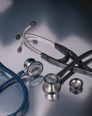 American Diagnostic Corp Cardiology Stethoscope Adscope® Blue 1-Tube 19 Inch Tube Double-Sided Chestpiece