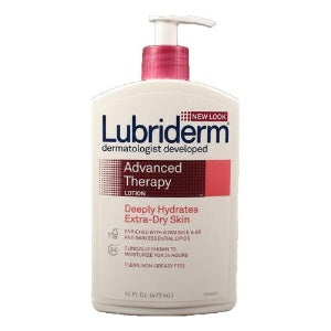 Glaxo Smith Kline Hand and Body Moisturizer Lubriderm® Advanced Therapy 16 oz. Pump Bottle Scented Lotion