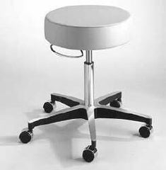 Exam Stool McKesson Backless Pneumatic Height Adjustment 5 Casters Clamshell