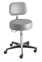 Exam Stool McKesson Backrest Pneumatic Height Adjustment 5 Casters Black