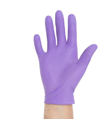 O&M Halyard Inc Exam Glove Purple Nitrile® Medium Sterile Single Nitrile Standard Cuff Length Textured Fingertips Purple Chemo Tested - M-407600-4604 - Case of 400