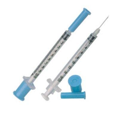 AirTite Products Tuberculin Syringe with Needle ExelInt® 1 mL 26 Gauge 1/2 Inch Detachable Needle Without Safety