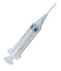 AirTite Products Syringe with Hypodermic Needle ExelInt® 6 mL 22 Gauge 1-1/2 Inch Detachable Needle Without Safety