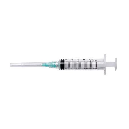 AirTite Products Syringe with Hypodermic Needle ExelInt® 5 mL 21 Gauge 1 Inch Detachable Needle Without Safety