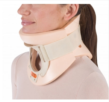 DJO Rigid Cervical Collar ProCare® California Preformed Pediatric / Adult X-Small Two-Piece / Trachea Opening 2-1/4 Inch Height 7 to 10 Inch Neck Circumference