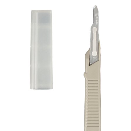 Dynarex Scalpel Medicut™ No. 15 Stainless Steel / Plastic Classic Grip Handle Sterile Disposable - M-410894-4746 - Each