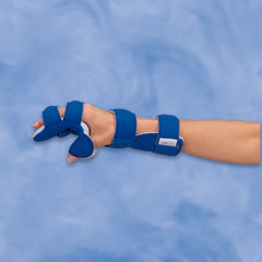 DeRoyal Resting Hand Splint LMB Air-Soft™ Aluminum / Foam Right Hand Blue Small