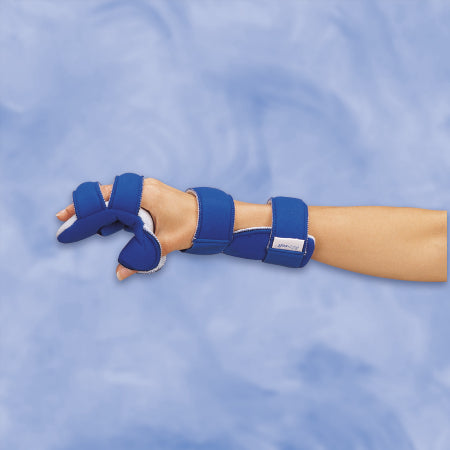 DeRoyal Resting Hand Splint DeRoyal® LMB Aluminum / Foam Left Hand Blue Large