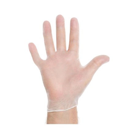 O&M Halyard Inc Exam Glove Halyard™ Large NonSterile Vinyl Standard Cuff Length Smooth Clear Not Chemo Approved - M-414279-2481 - Case of 1000