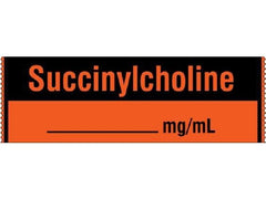 Shamrock Scientific Drug Label Shamrock Anesthesia Label Succinylcholine_mg/mL Fluorescent Red 1/2 X 1 Inch - M-415348-3099 - Roll of 1