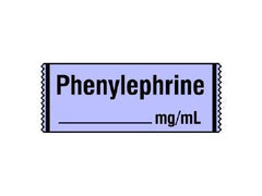 Shamrock Scientific Drug Label Shamrock Anesthesia Label Phenylephrine_mg/mL Violet 1/2 X 1 Inch - M-415353-3950 - Roll of 1