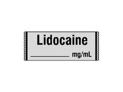 Shamrock Scientific Drug Label Shamrock Anesthesia Label LIDOCAINE / _____ mg / mL Gray 1/2 X 1 Inch - M-415354-3660 - Roll of 1