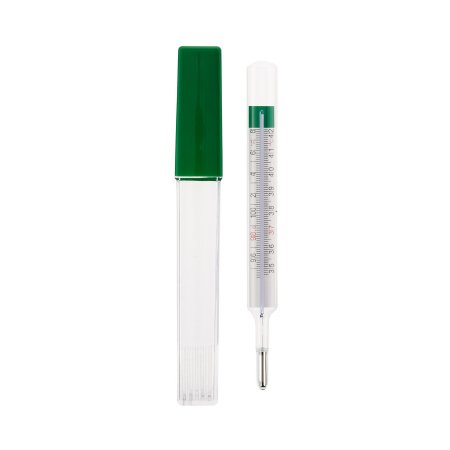R.G. Medical Diagnostics Glass Oral Thermometer Geratherm® Glass , Mercury Free Oval Shape Fahrenheit / Celsius