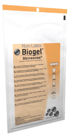 Molnlycke Surgical Glove Biogel® Skinsense™ Size 5.5 Sterile Pair Polyisoprene Extended Cuff Length Fully Textured Ivory Not Chemo Approved - M-418186-1189 - Case of 200