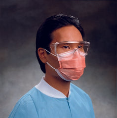 O&M Halyard Inc Procedure Mask FluidShield Anti-fog Foam Pleated Earloops One Size Fits Most Orange NonSterile ASTM Level 3