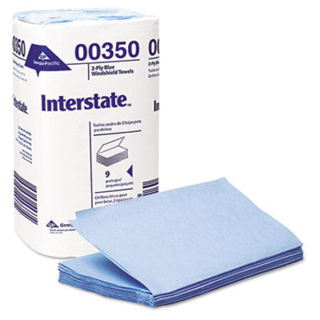 Interstate® Two-Ply Singlefold Auto Care Wipers, 9 1/2 x 10 1/2, 250/Pack, 9 Packs/Carton