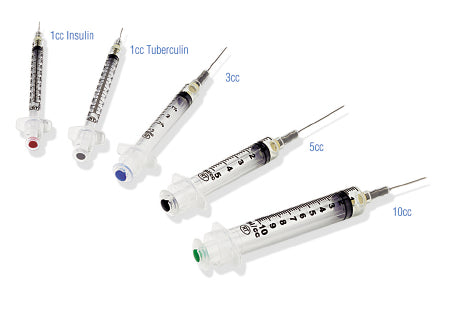 Retractable Technologies Syringe with Hypodermic Needle VanishPoint® 10 mL 22 Gauge 1-1/2 Inch Attached Needle Retractable Needle