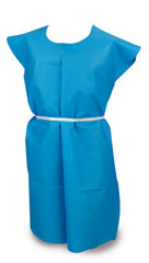 Patient Exam Gown McKesson 2X-Large Blue Disposable