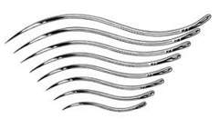 Suture Needle Integra® Miltex® Serpentine Double Curved Cutting Edge Needle Cutting Edge Type Size 1 Needle