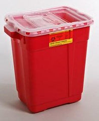 Becton Dickinson Sharps Container BD™ 26-1/4 H X 20 0W X 14-3/4 D Inch 19 Gallon Red Base / Clear Lid Vertical Entry Sliding Lid - M-420701-4685 - Each