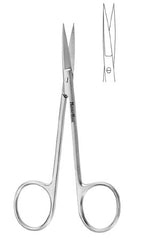 Iris Scissors MeisterHand® 4-1/2 Inch Length Surgical Grade Stainless Steel NonSterile Finger Ring Handle Curved Sharp Tip / Sharp Tip