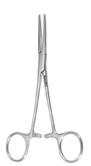 Hemostatic Forceps MeisterHand® Kelly 5-1/2 Inch Length Surgical Grade German Stainless Steel NonSterile Ratchet Lock Finger Ring Handle Straight Serrated Tips