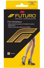 3M Compression Pantyhose 3M™ Futuro™ Waist High Medium Beige Closed Toe
