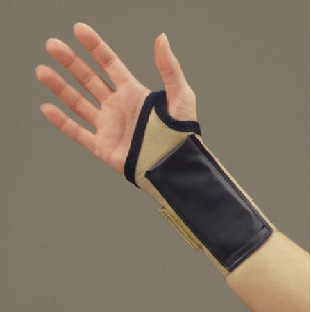 DeRoyal Wrist Flexion Splint ProFlex® Elastic Left Hand Beige / Black Large