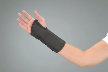 DeRoyal Cock-Up Wrist Brace DeRoyal® Low Profile Polyester / Foam Left Hand Black Large