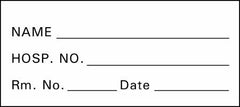 Precision Dynamics Pre-Printed / Write On Label Timemed Communication Fill In White Paper Name_Hosp NO_ Rm_Date_ Black Patient Information 1 X 500 Inch - M-42528-3767 - Roll of 1